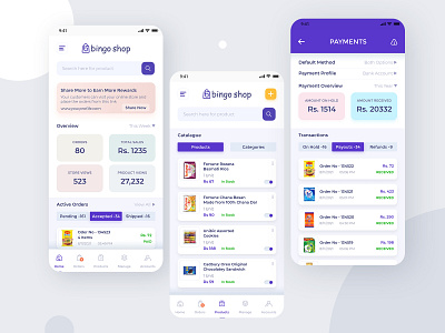 Bingo Shop Home app icon application branding buy design graphic design home homepage icon illustration logo members order product products sell shop ui