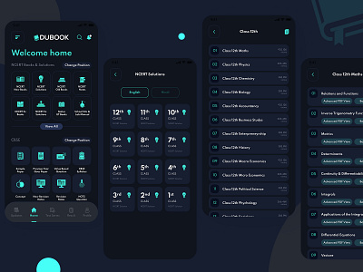 EDUBOOK Night Mode app design app icon design e learning education app educational graphic design homepage illustration learning app online education online learning ui ui design