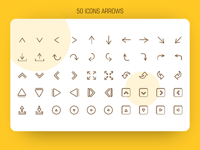 50 Arrows Outline Icons