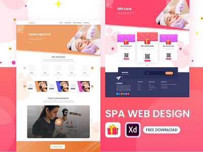 Spa Web Design abstract background abstract app background abstract app icon beauty design display free download icon landing landingpage logo medical medical spa spa spa web design spa web page xd