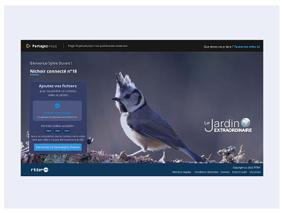 RTBF - External Partner (Le jardin extraordinaire) app branding broadcast graphic design user generated content uxui