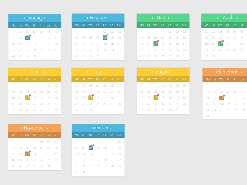 Base calendar. How to use Colors for Calendar.