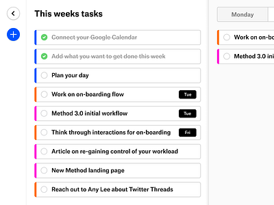 Method 2.0 calendar planner tasks todo
