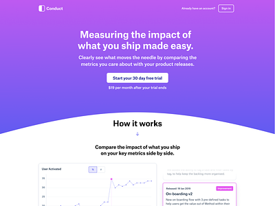 Landing page for Conduct