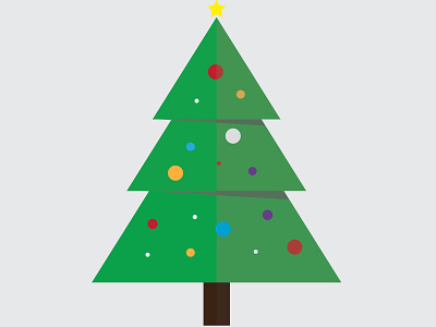 Christmas Tree christmas tree design flat illustration