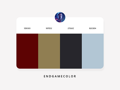 Iron Man Color Palette - ENDGAME design pattern ui ux