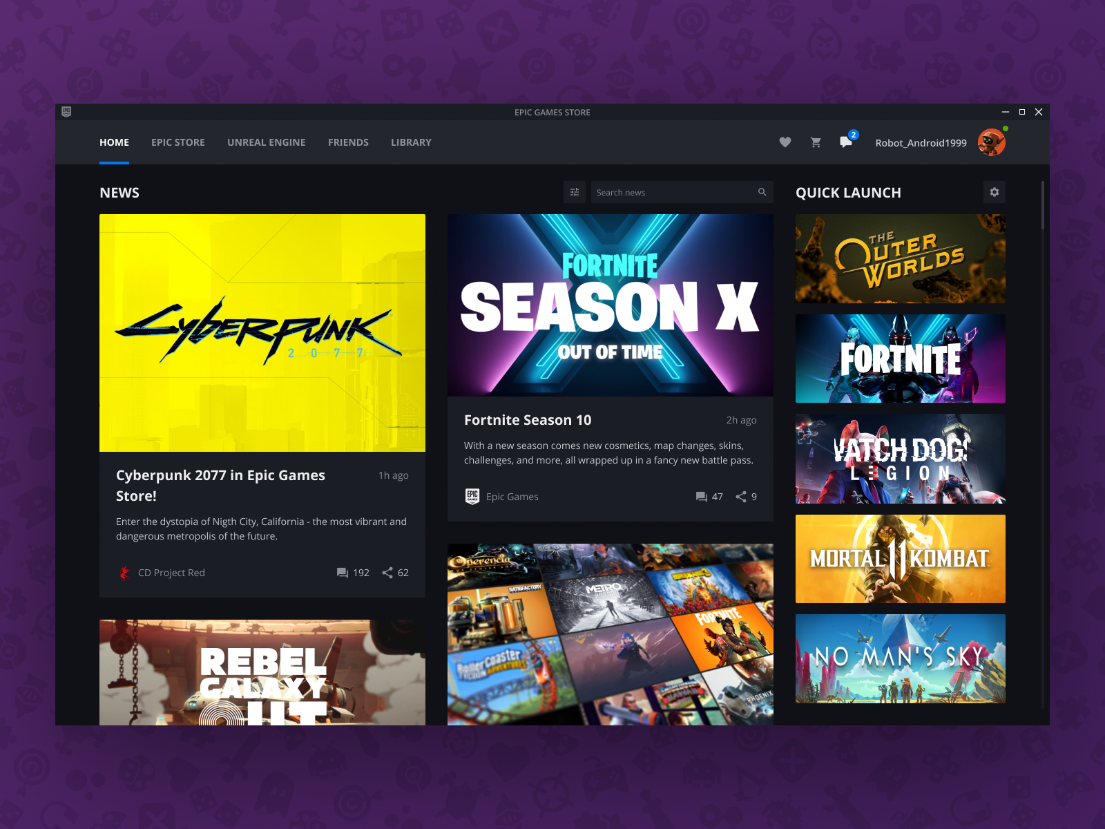 Epic Games Store Launcher - Home page by Andrew Kuzmin on ...