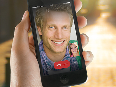 myChat Video Calls design ios iphone messenger ui ux videocall