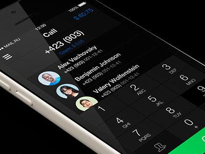 Calls Made Easy app design ios iphone keyboard keypad messenger pstn ui ux