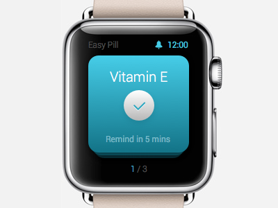 Easy Pill App for Apple Watch apple applewatch design easypill ios reminder tracker ui watch