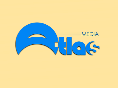 ATLAS Media design illustration logo typography