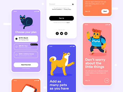 App onboarding design app app design concept ios mobile mobile design mobile ui onboarding onboarding screen payment paywall pets plan pricing page pricing plan subscription ui