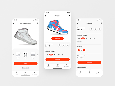 Create your own unique sneakers app concept design mobile app mobile ui sneakers ui