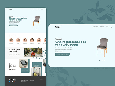 Chair e-shop Landing Page UI/UX