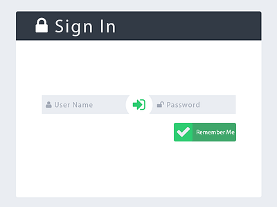 Sign In clean flat font awesome font awesome form modal sign in simple ui user interface