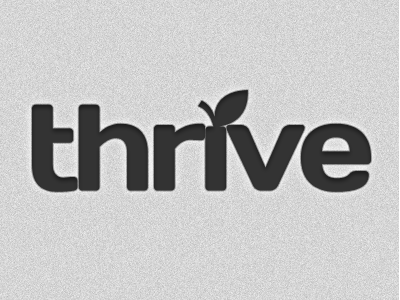 Thrive Logo awesome branding grey identity logo noise