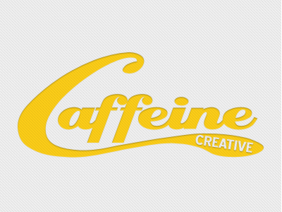 Caffeine Creative Logo awesome branding clean identity logo vector yellow