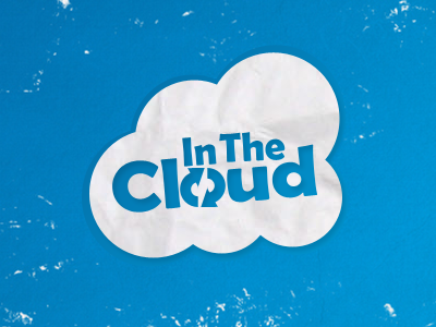 In The Cloud Shorter Logo (rebound) awesome blue branding cloud identity logo rebound vector white