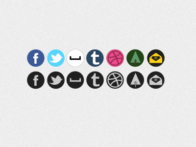 Social Media Icons Updated by Aaron Allen on Dribbble