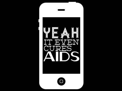 iPhone AIDS cure clean iphone lost type t shirts