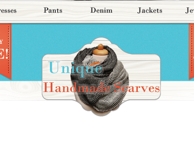Unique Handmade Scarves web design webdesign wip
