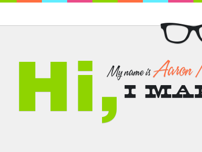 Hi header logo lost type mark web design webdesign wip