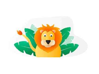 Animals - Lion 🦁 adobe illustrator animal animals colors design gradient illustration lion vector zoo
