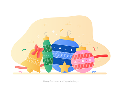 Happy holidays ✨ adobe illustrator christmas colors gradient holiday holidays illustration merry christmas ornament vector xmas