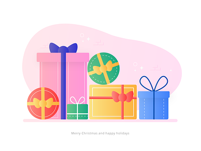 Christmas Gifts 🎁 adobe illustrator christmas colors gift gifts gradient holiday holidays illustration merry christmas vector xmas
