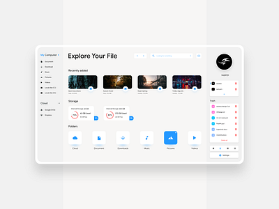 File Explorer - Desktop nyoba doang design desktop app desktop ui file explorer file management file manager file sharing