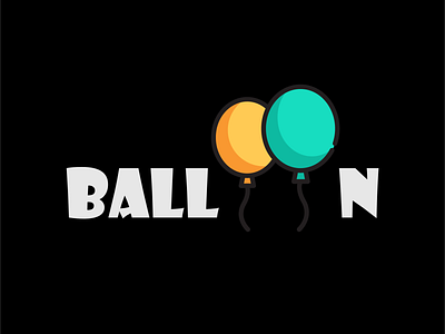 Balloon art brand branding design flat logo typography ui ux vector