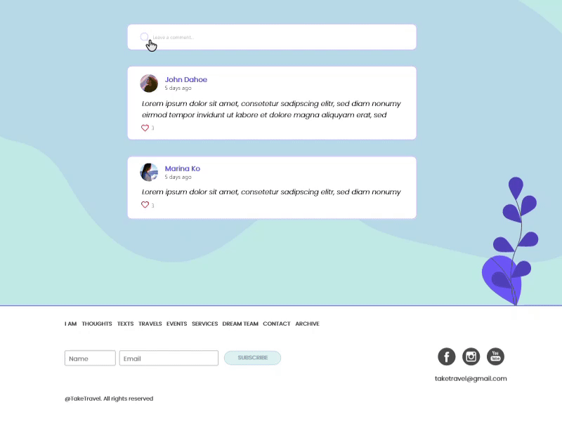 Comment section login prototype