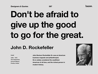 Quote - John D. Rockefeller