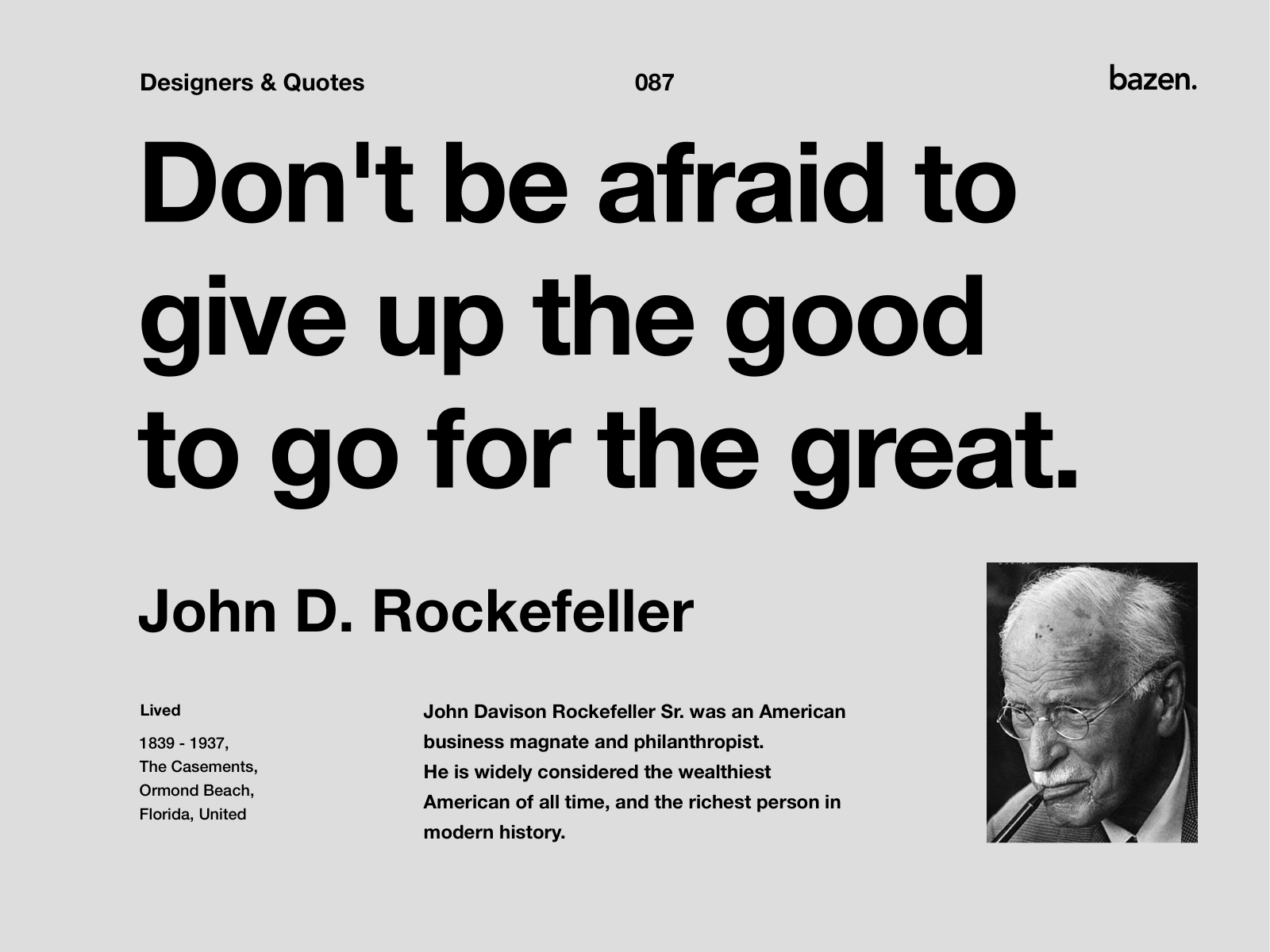 John D Rockefeller Quotes Quote - John D. Rockefeller By Bazen.talks On Dribbble