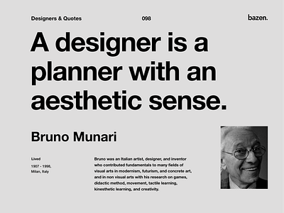 Quote - Bruno Munari