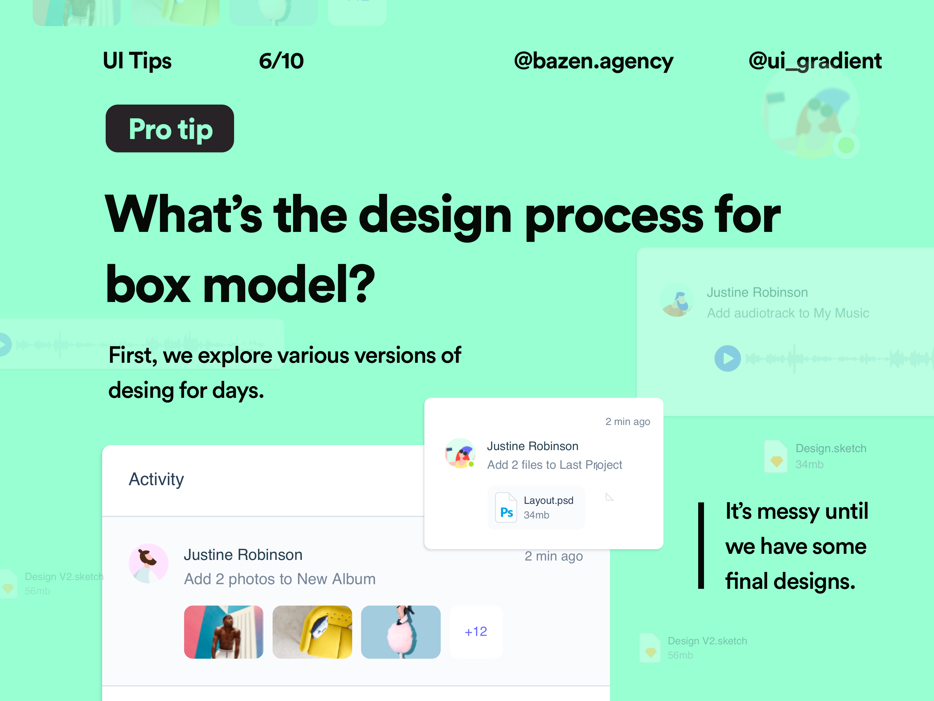 UI Tip - Box Model by bazen.talks on Dribbble