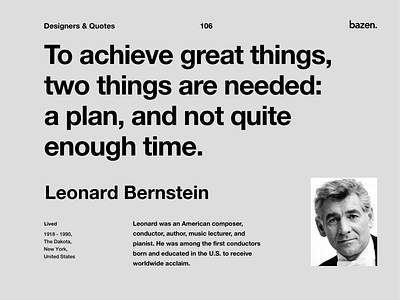 Quote - Leonard Bernstein