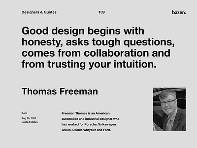 Quote - Freeman Thomas design agency design quote design quotes design tip design tips designagency inspiration motivational quotes quote design quoteoftheday ui uidesign uidesigner uidesigns uiux uiuxdesign userexperience userinterface ux uxdesign