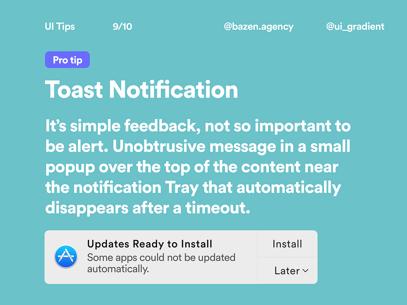 UI Tip - How Does an UI Give a User Information by bazen.talks on Dribbble
