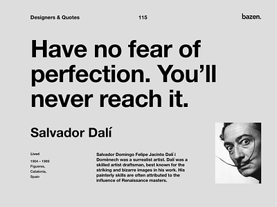 Quote - Salvador Dali design agency design quote design quotes design tip design tips designagency designtips inspirational inspirational quote inspirational quotes motivation motivational monday motivational quotes motivationalquote quote design quoteoftheday salvador dali uidesign uiux user interface