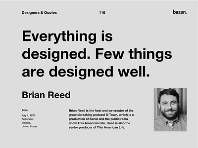 Quote - Brian Reed design agency design inspiration design quote design quotes design thinking design tip design tips designagency inspirational inspirational quote inspirational quotes motivation motivational motivational quotes motivationalquote quote design uidesign uidesigns uiux userinterface