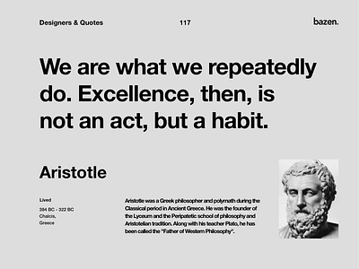 Quote Aristotle By Bazen Talks For Bazen On Dribbble Quote Aristotle By Bazen Talks For Bazen On Dribbble