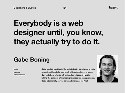 Quote - Gabe Boning design agency design quote design quotes design studio design thinking design tip design tips designtips inspirational quote inspirational quotes motivational quotes motivationalquote quote design ui ui ux ui design uiux ux ux design uxdesign