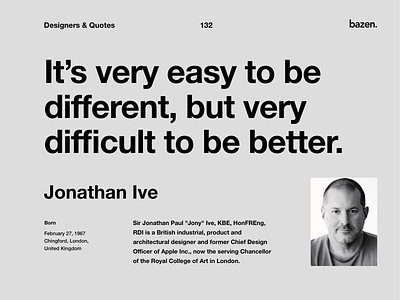 Quote - Jonathan Ive design agency design quote design quotes inspirational quote inspirational quotes jony ive motivational motivational quotes motivationalquote ui ui ux ui design uidesign uiinspiration uiinspirations uiux uiux design uiux designer uiuxdesign uiuxdesigner
