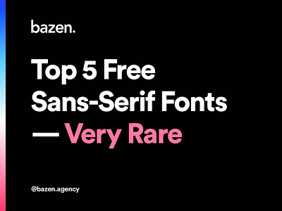 UI Tip - Top 5 Free Sans Serif Fonts