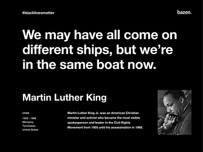 Quote - Martin Luther black lives matter design agency design quote design quotes design thinking inspirational quote inspirational quotes martin luther martin luther king martin luther king jr motivational motivational quotes motivationalquote quote design