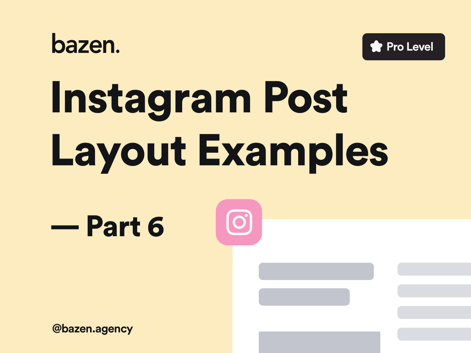 Ui Tip - IG Post Layout Examples - Part 6 by bazen.talks for bazen. on
