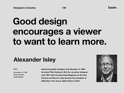 Quote - Alexander Isley