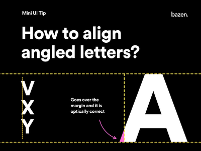 Mini UI Tip - How to Align Angled Letters? align alignment daily ui dailyui design agency design thinking design tip design tips typogaphy typographic typography typography design typography poster ui ui design uidesign uiux uiuxdesign ux