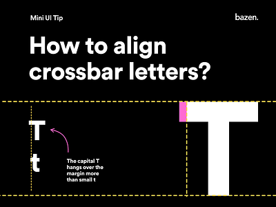 Mini UI Tip - How to align crossbar letters design agency design tip design tips designtips letters typo typographic typography typography art typography design typography poster ui uidesign uidesigner uiux ux uxdesign uxdesigner